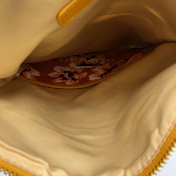 Rachel Pally Orange & Yellow Floral Clutch Handbag Boho Purse Fold Over - Picture 7 of 10